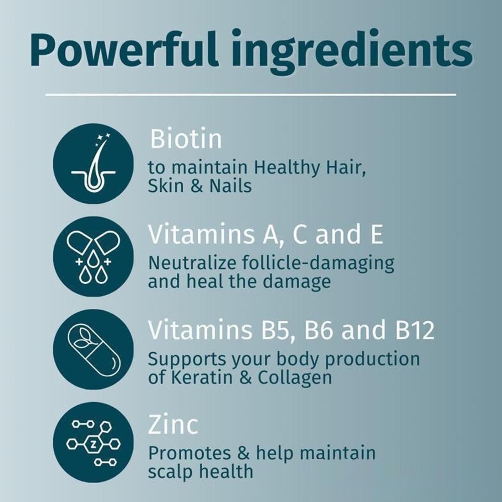 WEEM Hair Skin and Nails Gummies, Vegan biotin Vitamins, Healthy Hair