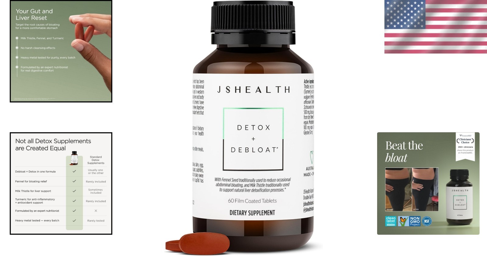 Milk Thistle, Turmeric & Fennel: Gentle Detox and Bloating Relief | 60 Tablets