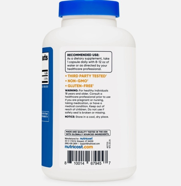 Nutricost Niacinamide (Vitamin B3) 500mg, 240 Capsules – Flush Free, Gluten Free