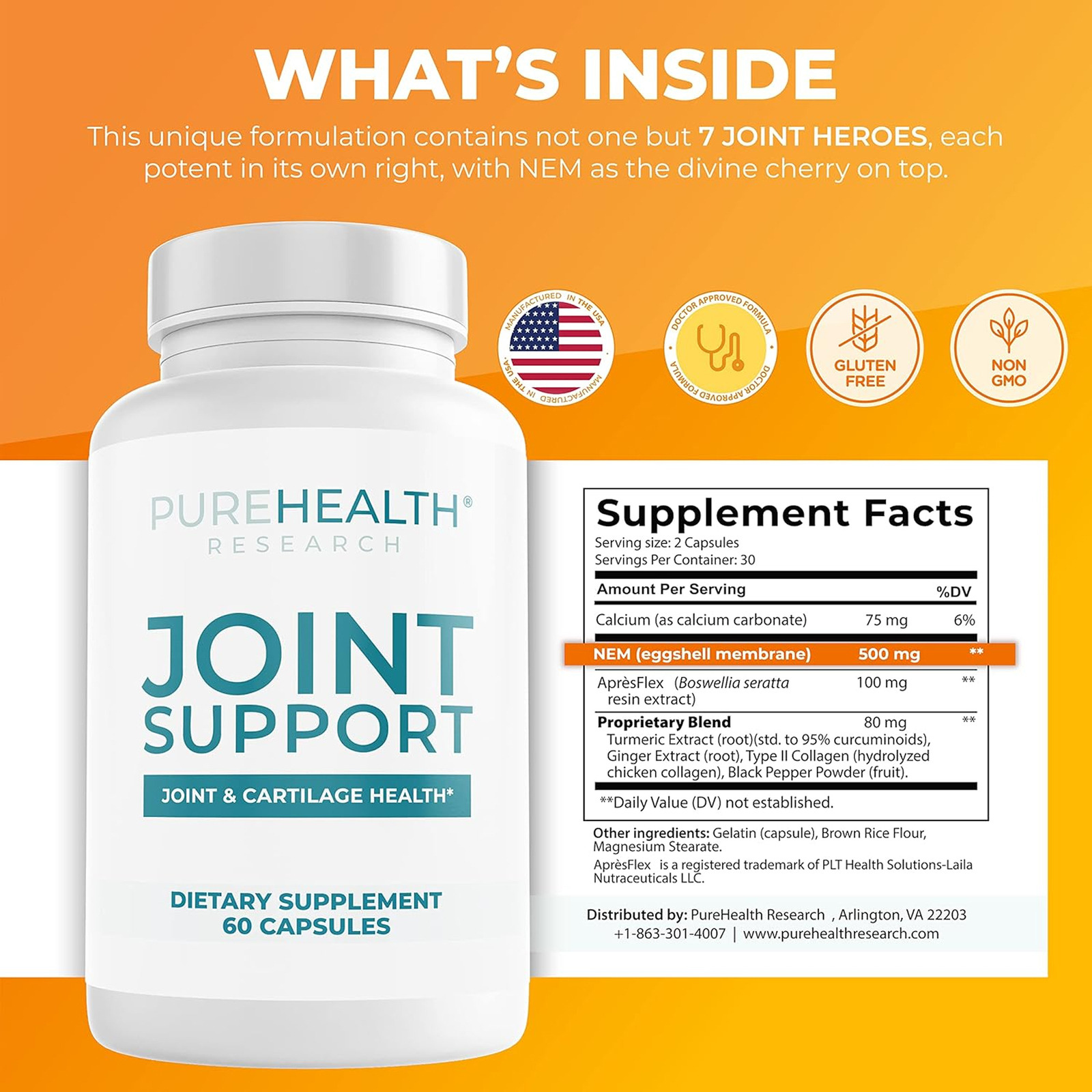 PureHealth Research Joint Support – Anti-inflammatory – Turmeric, Collagen