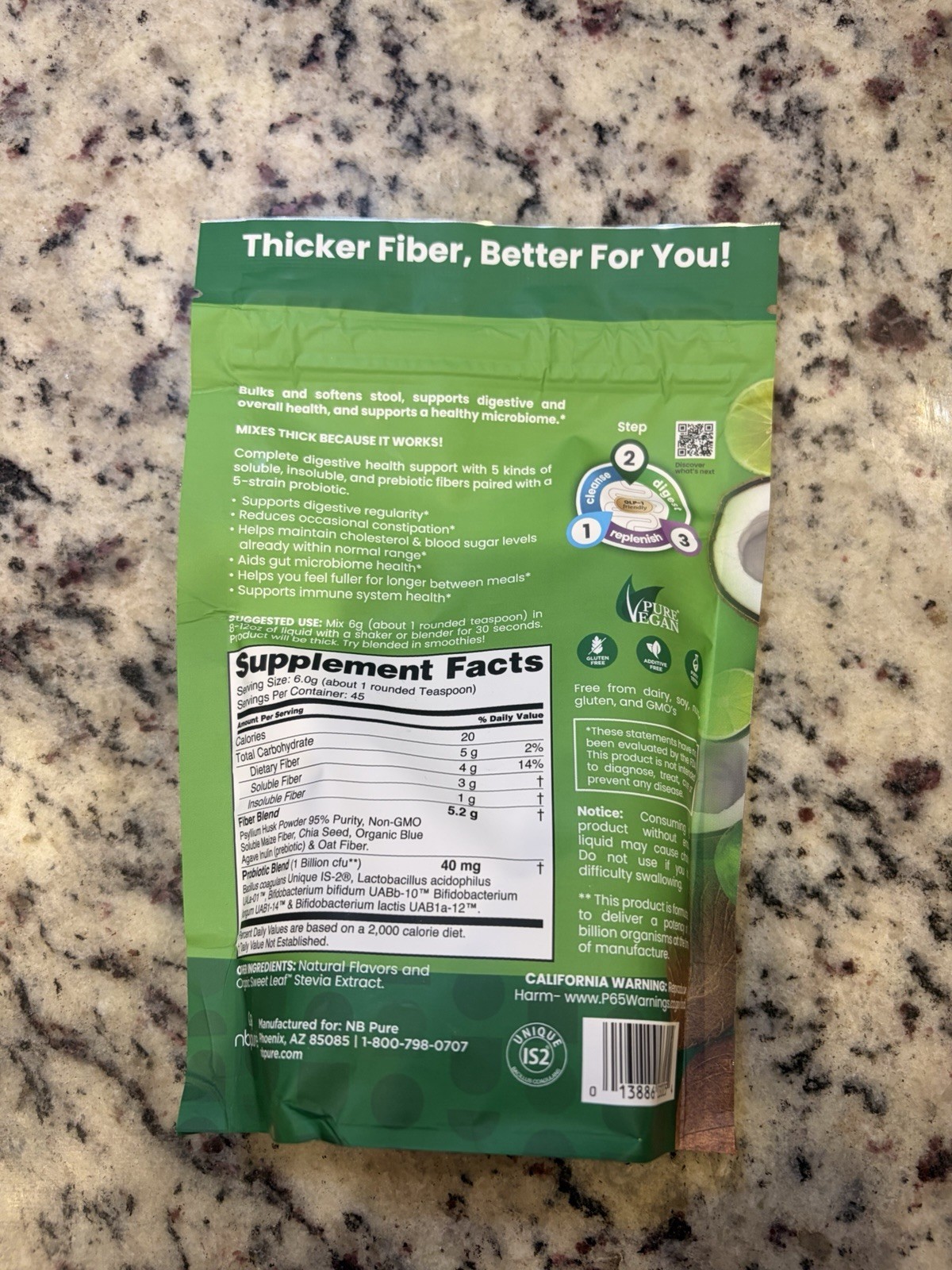 Nbpure & Supergut Daily Prebiotic Fiber Powder Digestion And Appetite Support