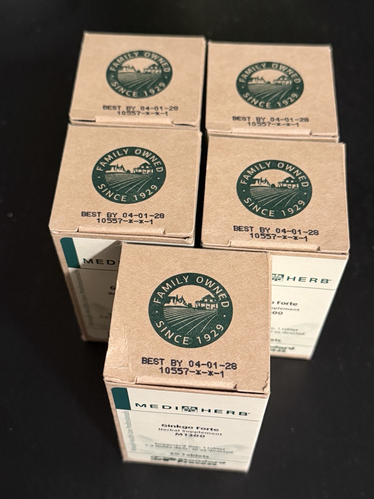 5 PACK Mediherb Ginkgo Forte M1300 – 60 Tablets Exp 04/2028