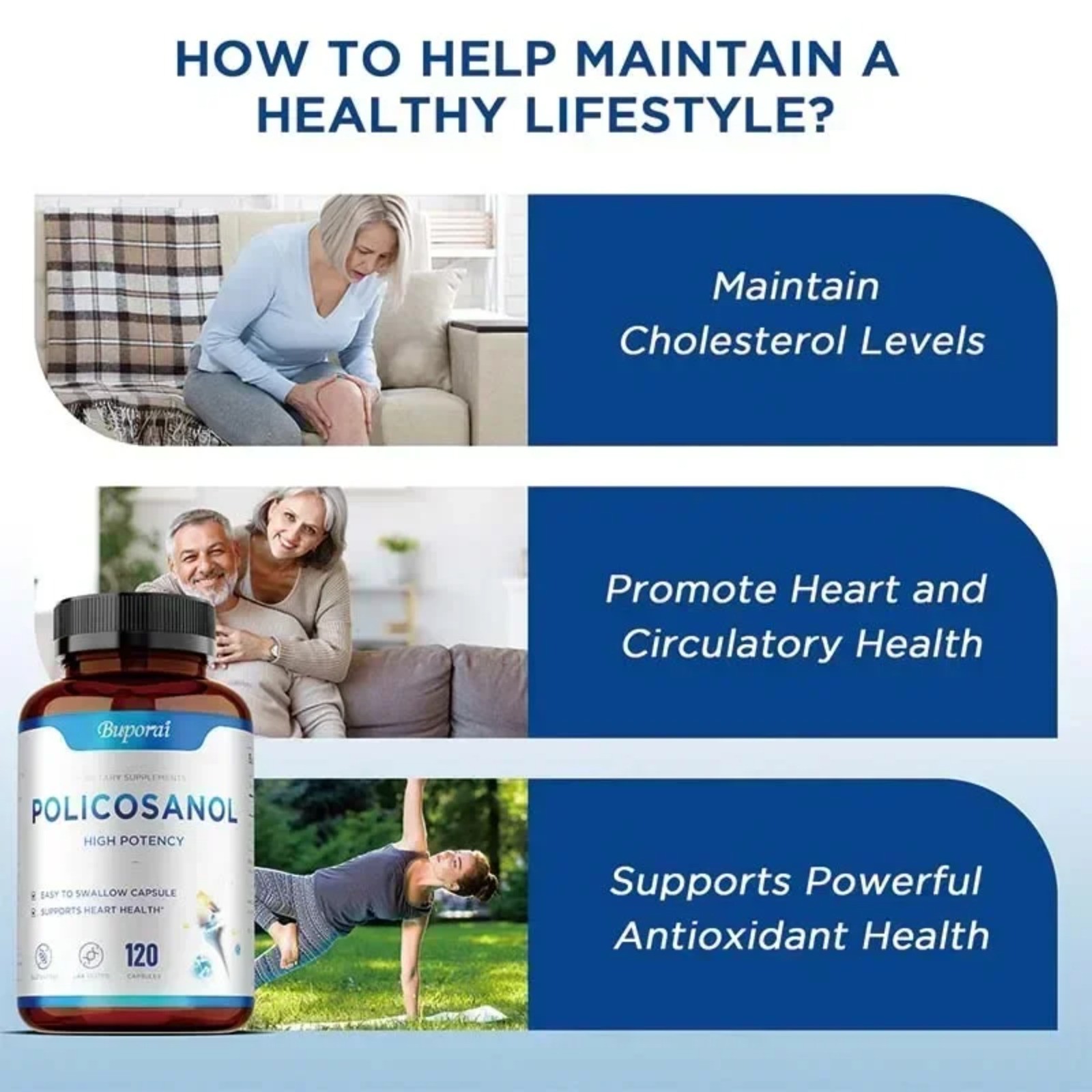 Policosanol 240pcs – Promotes Cardiovascular & Heart Health, Joint Flexibility