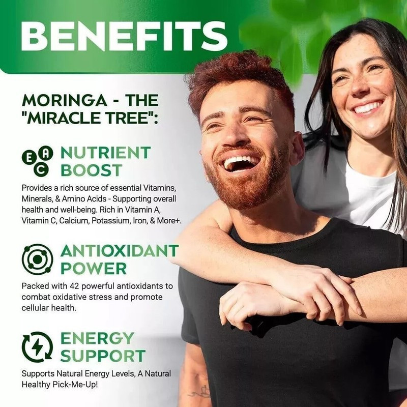 Moringa 3Pack Capsules Gut to Support Immune & wellness 180 Capsules