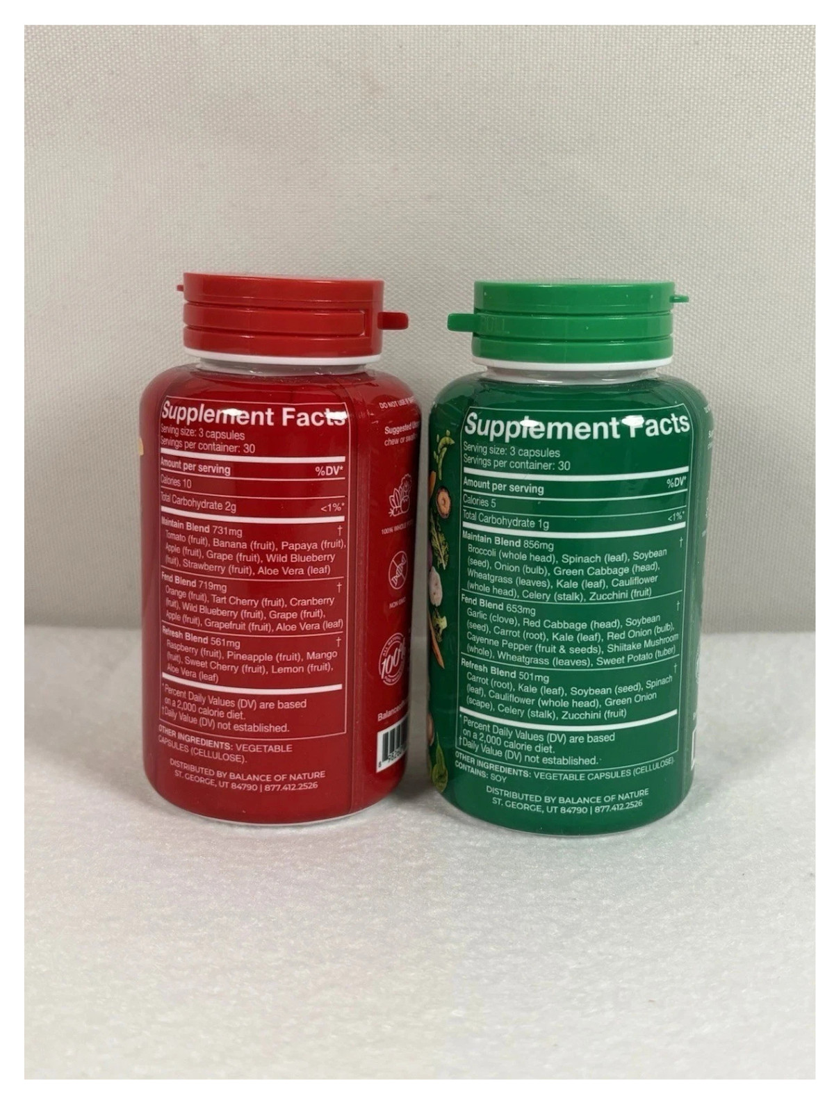 2-Pack Ntures Fruits & Veggies Balance Na Dietary supplement(90 Capsules Each)
