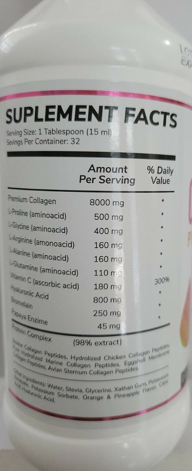 BEST WELL LIQUID HYDROLIZED COLLAGEN 5 TYPE FOR SKIN WRINKLES & LINES 16 fl Oz