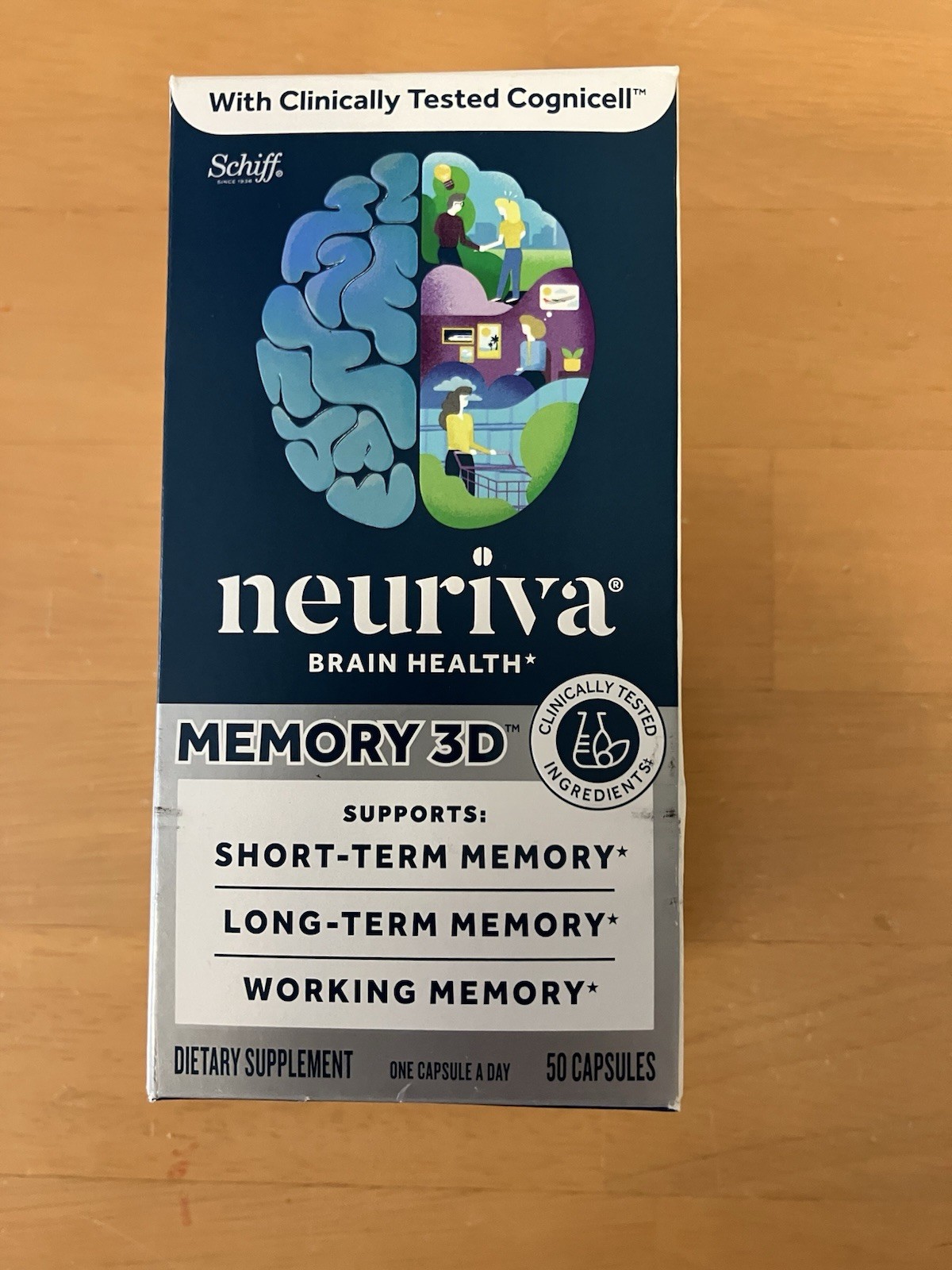 Neuriva Brain Health Memory 3D Supplement 50 Capsules, Exp. 09/2027