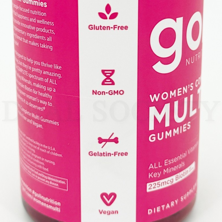 Goli Nutrition Women’s Multivitamin Vegan Gummies 60 Count Each Lot of 3