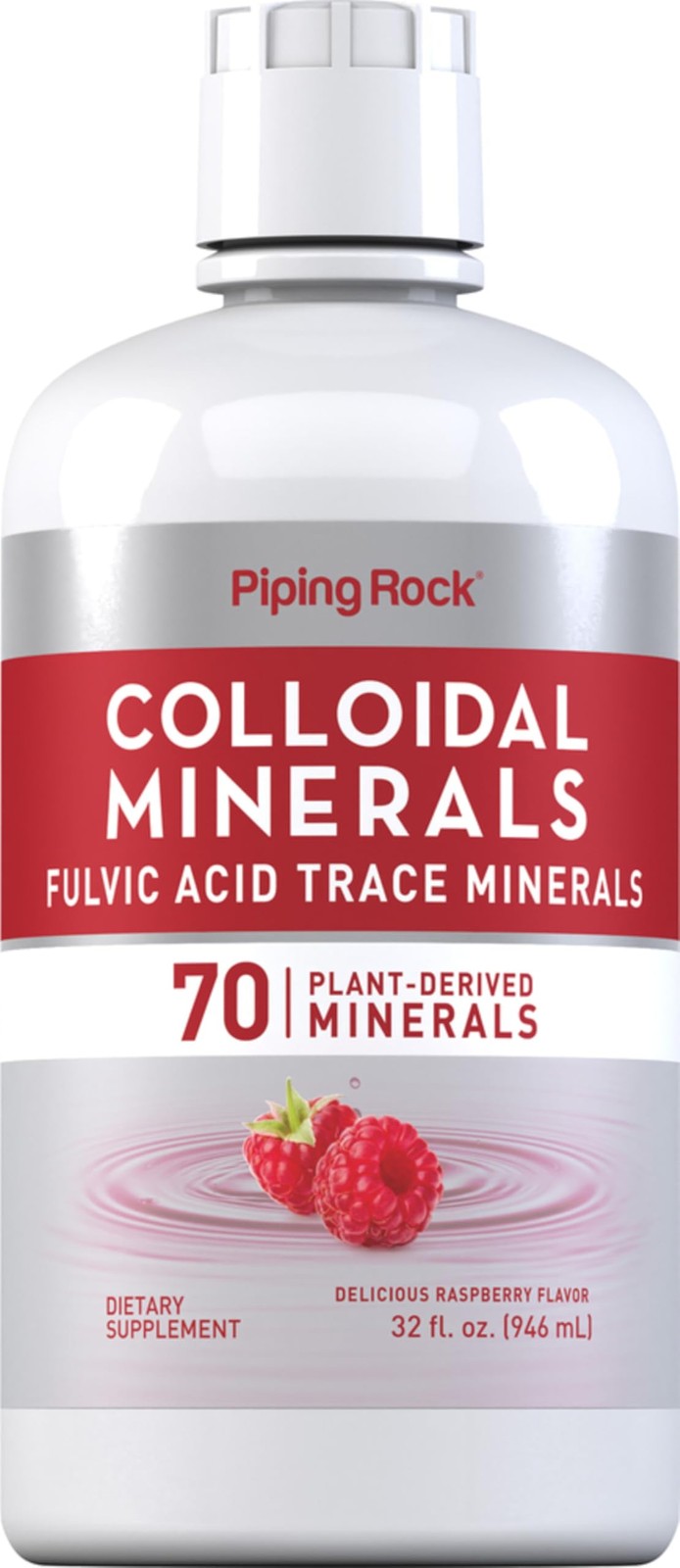 Piping Rock Colloidal Minerals Liquid 32 Fl Oz Fulvic Acid 70 Plant Derived