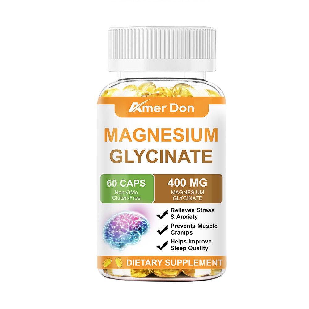 Amer Don’s High Absorption Magnesium Glycinate 400 mg, 60 Capules Non-GMO