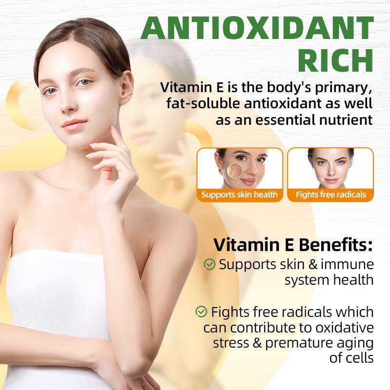 Vitamin E 1000 IU 120 Capsules – Supports Skin, Hair, Immune and Eye Health