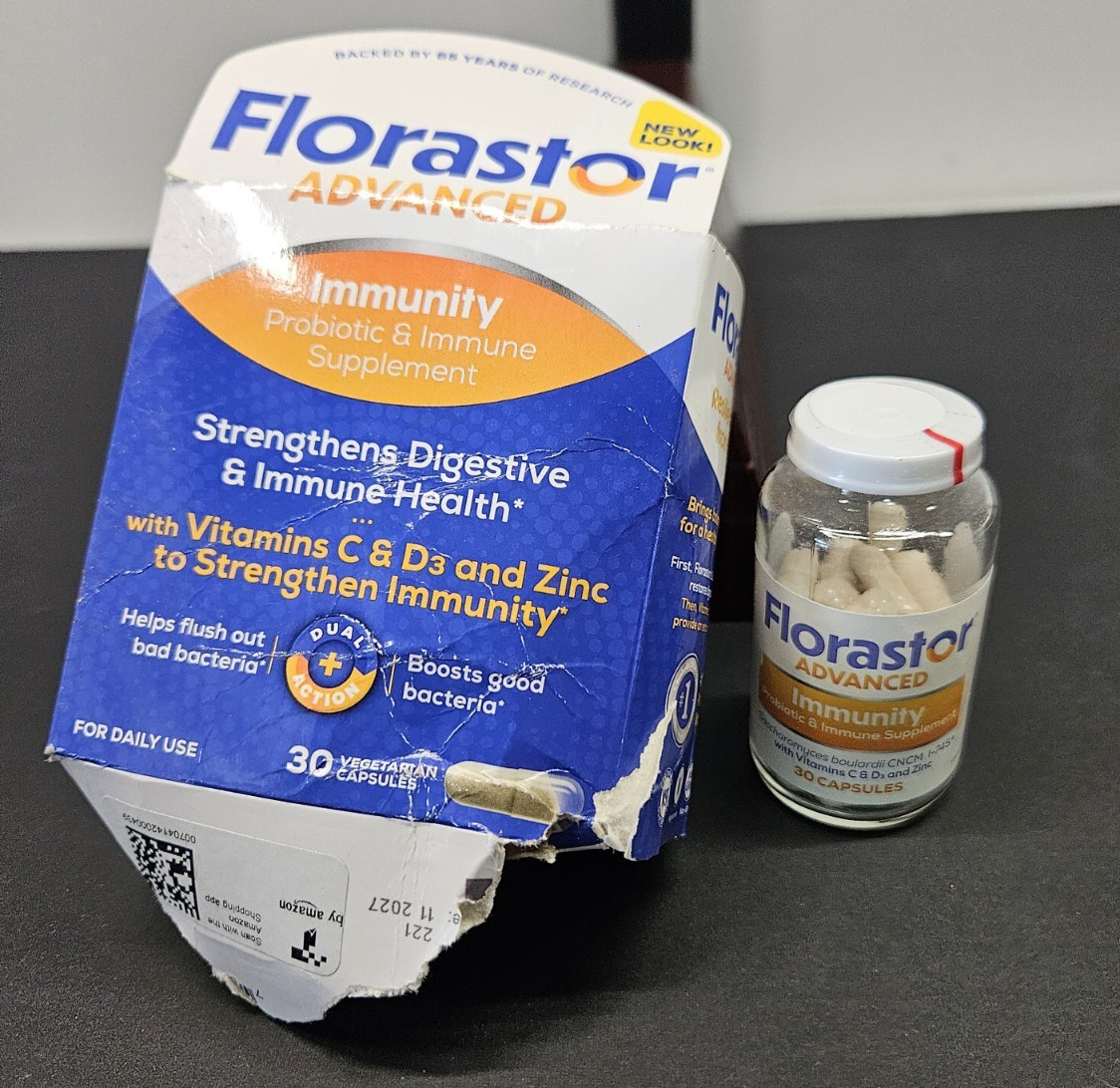 Florastor ADVANCED IMMUNITY Probiotic & Immune supplement 30Ct Exp 11/27