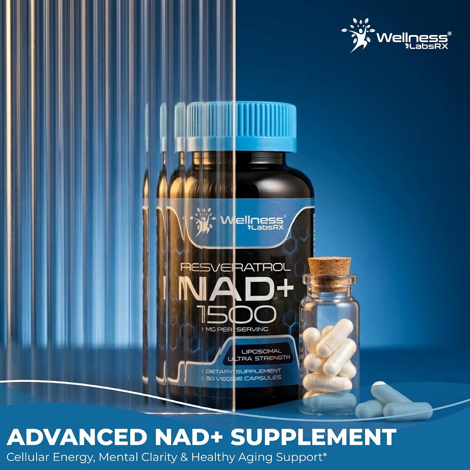 Wellness LABSRX Liposomal NAD Supplement, 1500Mg – NAD Resveratrol Supplement fo