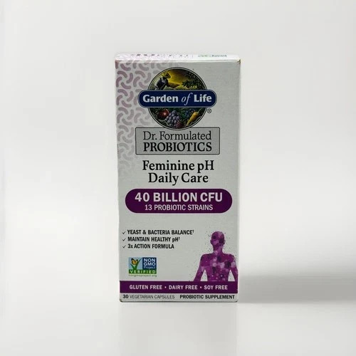 Garden of Life Feminine pH Daily Care Probiotic 40 Billion CFU 30 Caps 3/27+