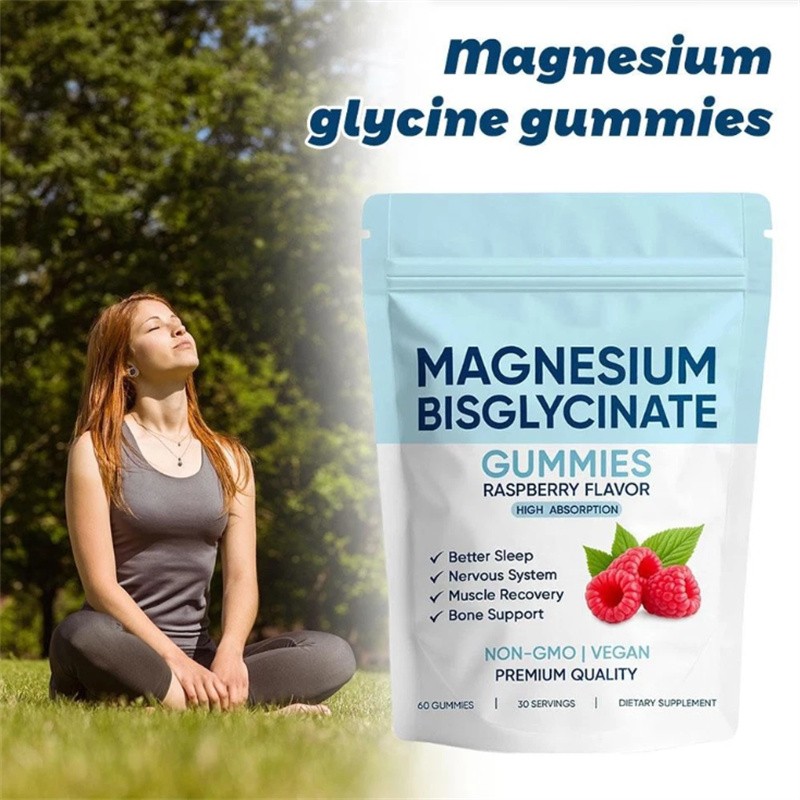 3X Magnesium Bisglycinate 60 Gummies, with 400mg Magnesium Bisglycinate Chelate