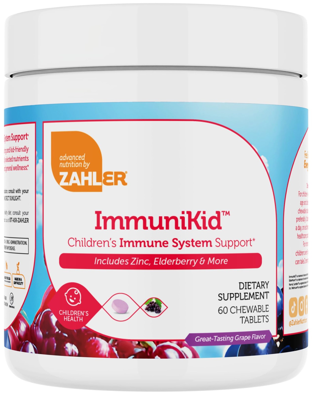 Zahler Kids Immune Support Supplement Elderberry Zinc And Vitamin C D3 A –