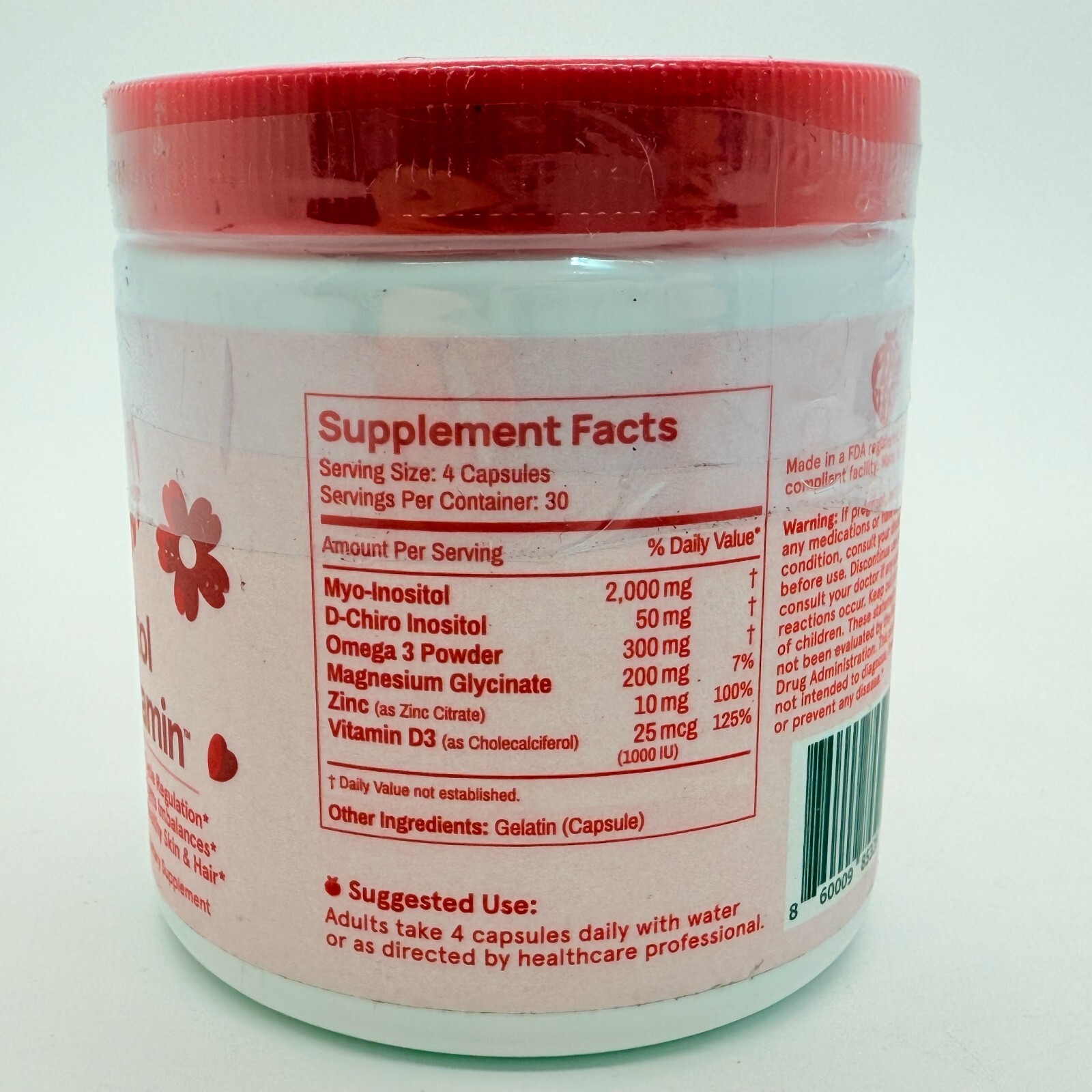 Peach Perfect Inositol Multivitamin, 120 Capsules, Exp. 9/2027