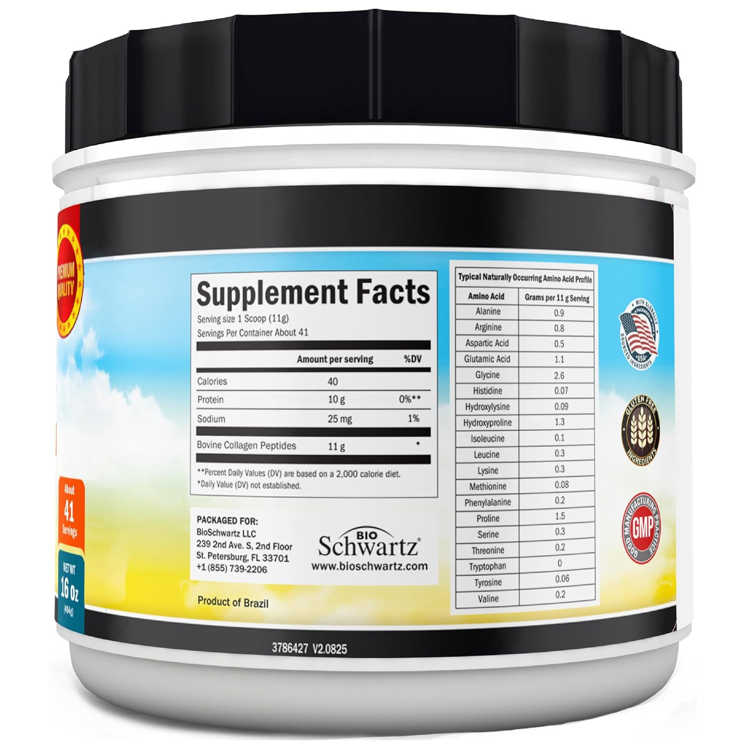 Multi Collagen Protein, Amino Acids, Unflavored, 16 oz Free Shipping