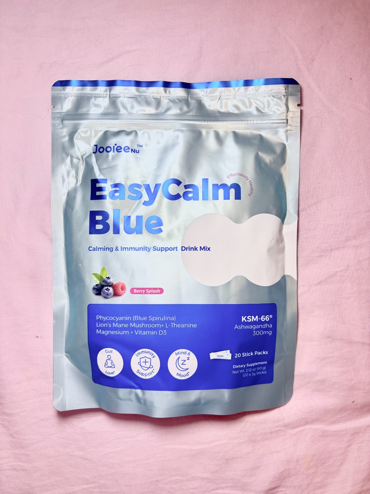 easy calm blue calming & immunity support drink mix