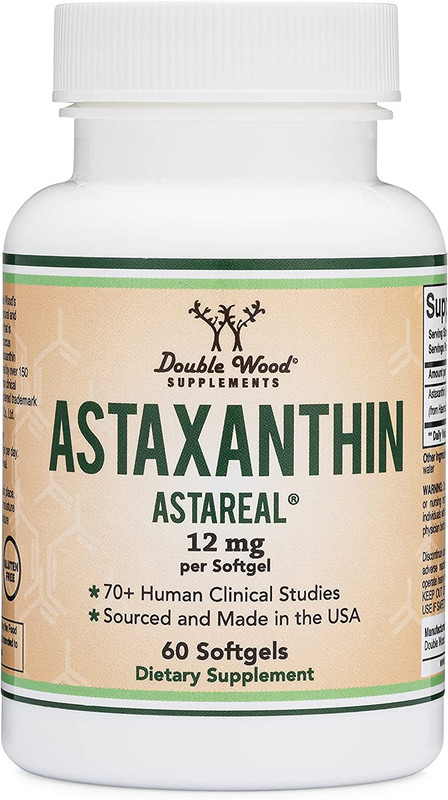 Astaxanthin 12mg Capsules – Supports Skin Eye Immune & Gut Health 60 Caps