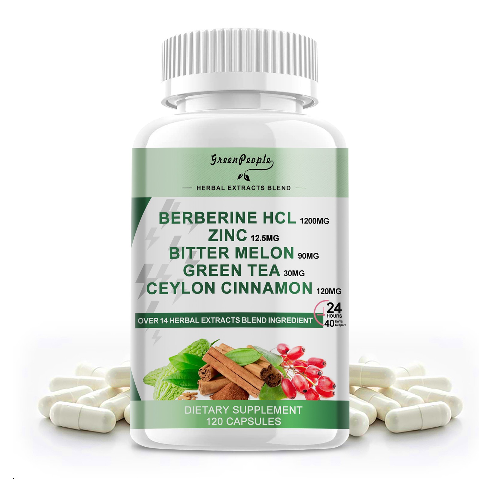 3 Packs Berberine 1200mg High Abosorption For Blood Sugar Immune 6 Months Supply