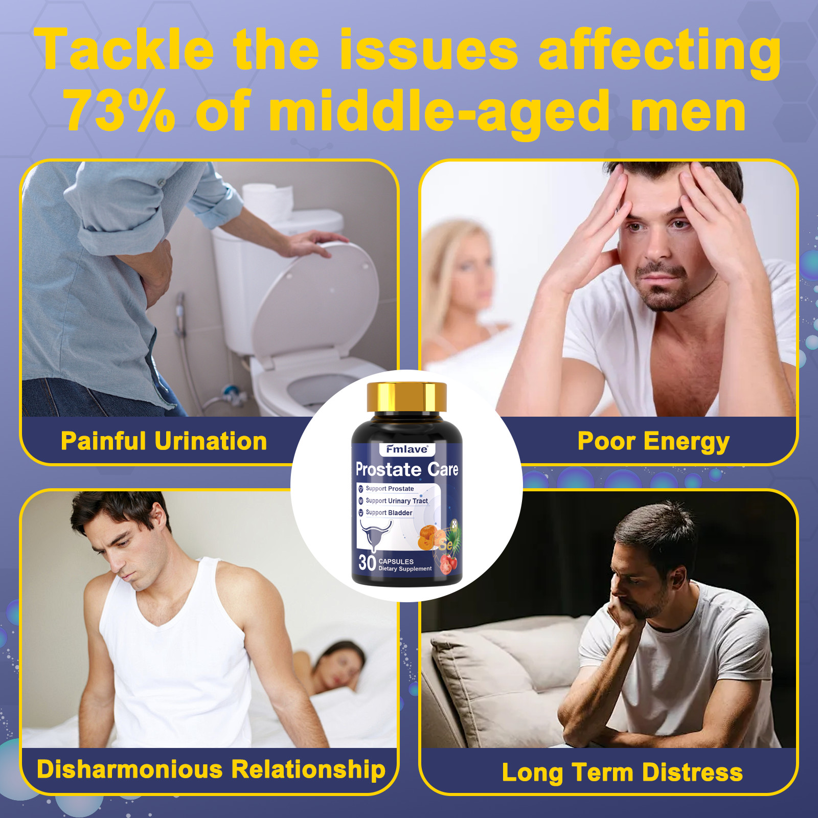 6 pack Fmlave Prostate Advanced Prostate Supplement, Saw Palmetto Lycopene 180ct
