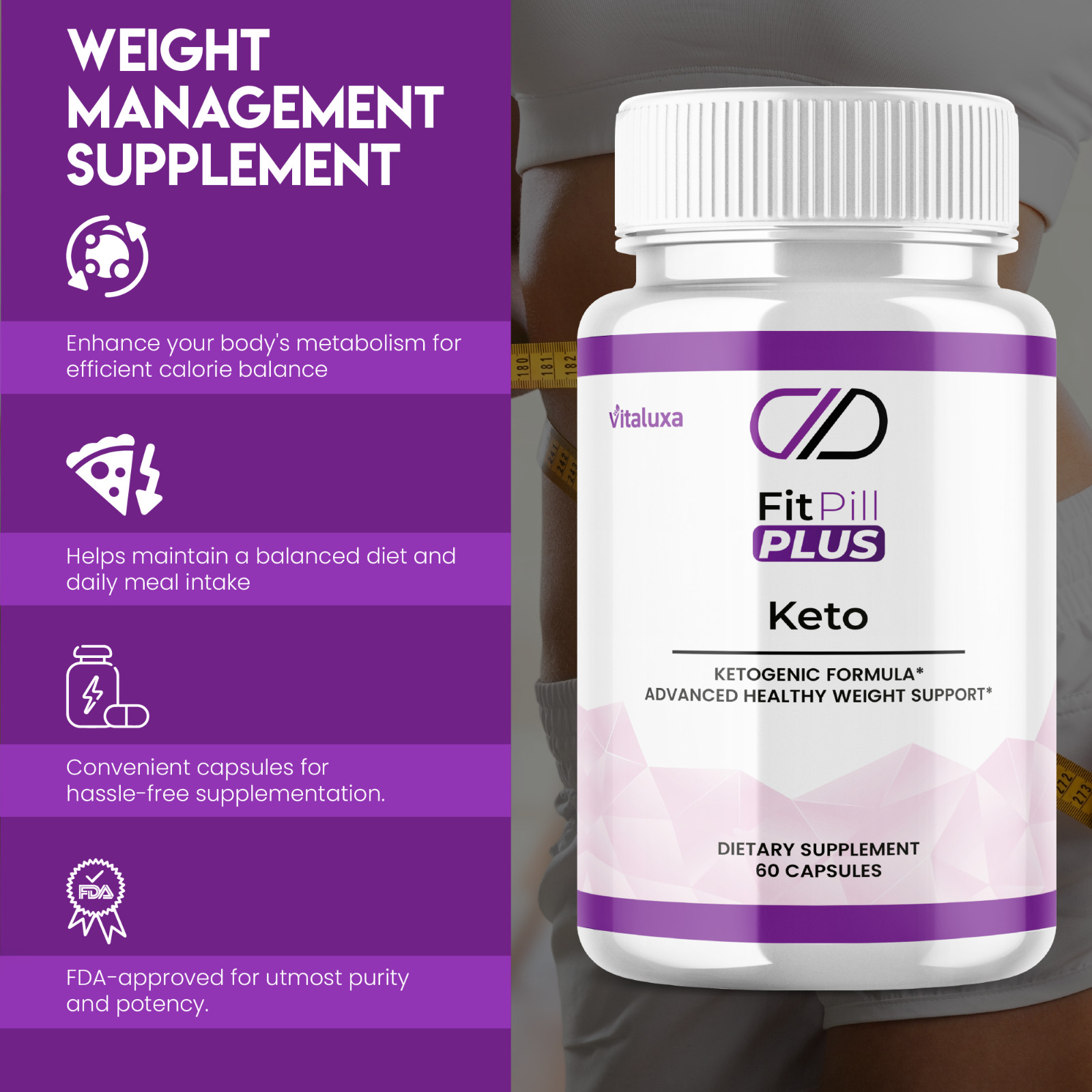 (5 Pack) Fitpill Plus Capsules Fitpill Supplement Premium Formula (300 Capsules)