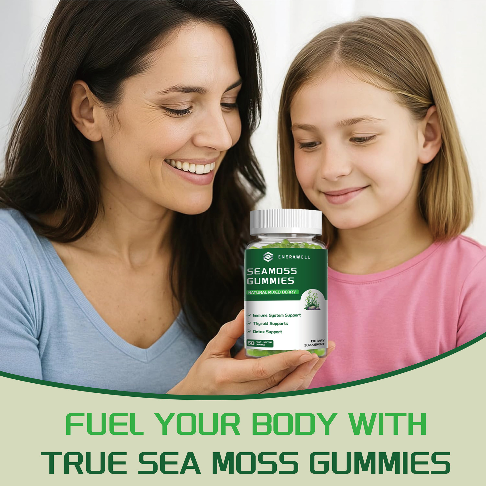 3x Sea Moss Gummies 1300mg-Irish sea Moss,Bladderwrack,Immune Support 02/07/2027