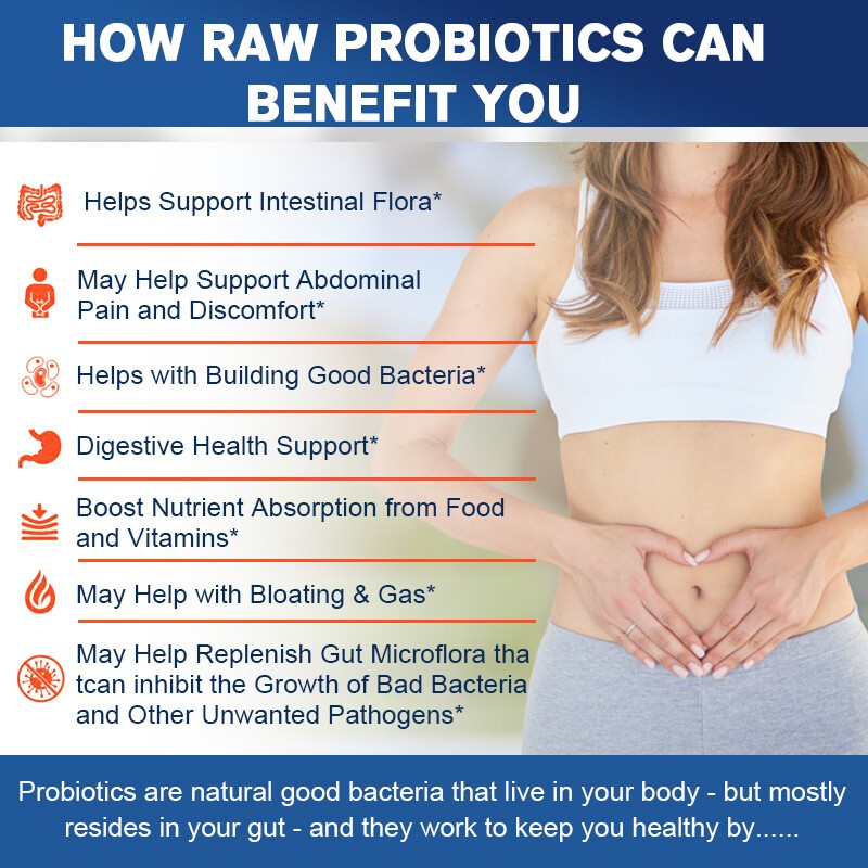 Raw Probiotics 2/480 Capsules 100 Billion CFU Potency Digestive Immune Health