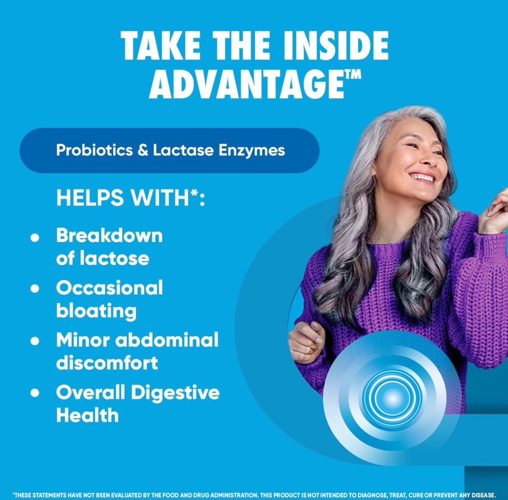 Digestive Advantage Lactose Defense Capsules (96 Count In A Box), Helps Breaks..