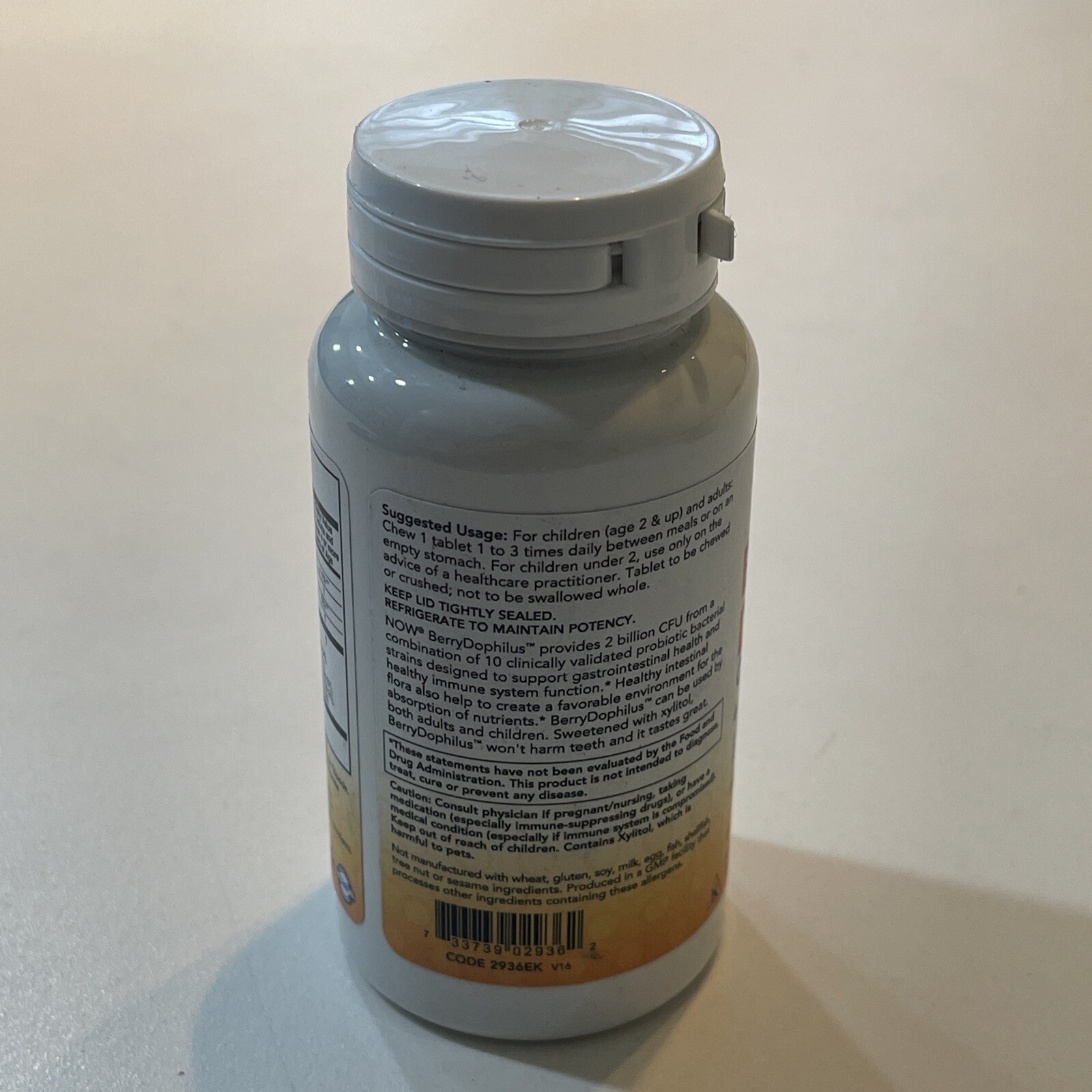 NOW FOODS BerryDophilus Kids – 60 Chewables 10/2025