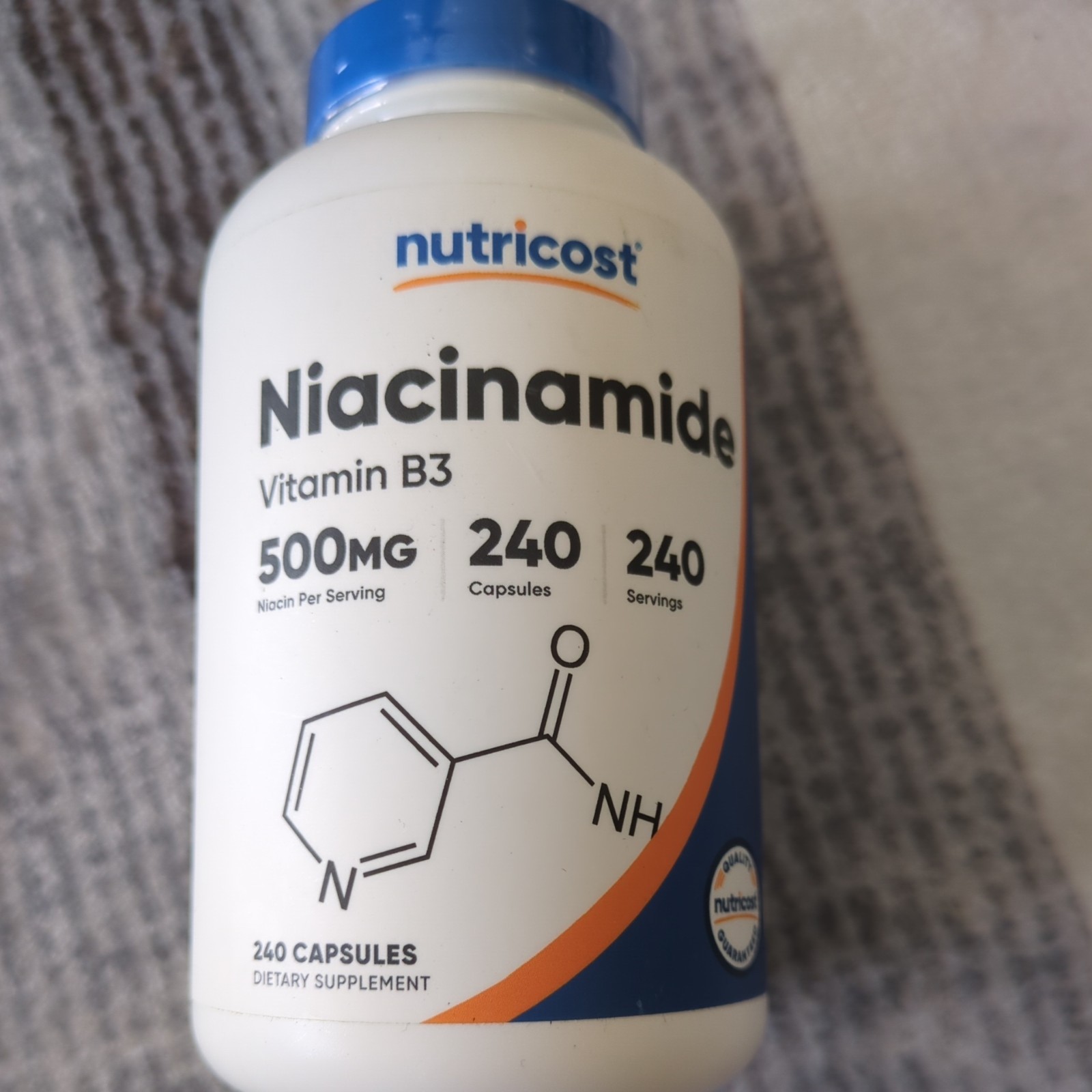 Nutricost Niacinamide (Vitamin B3) 500Mg, 240 Ct Exp04/2028