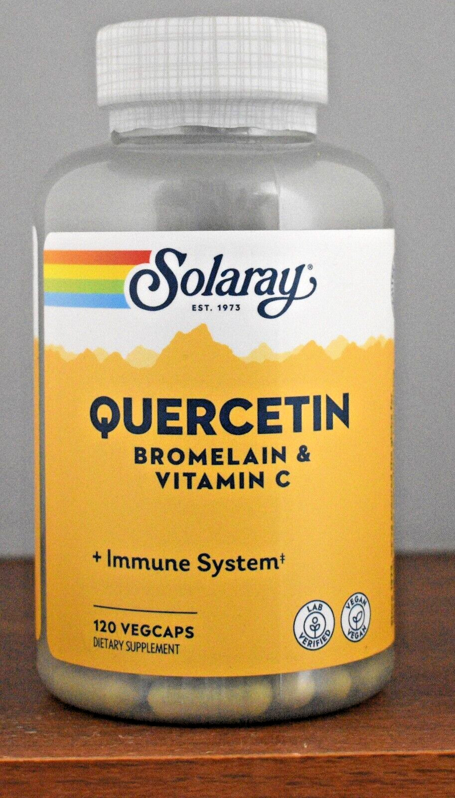 Solaray QBC Plex 120 Capsules Quercetin Bromelain & Vitamin C VegCaps
