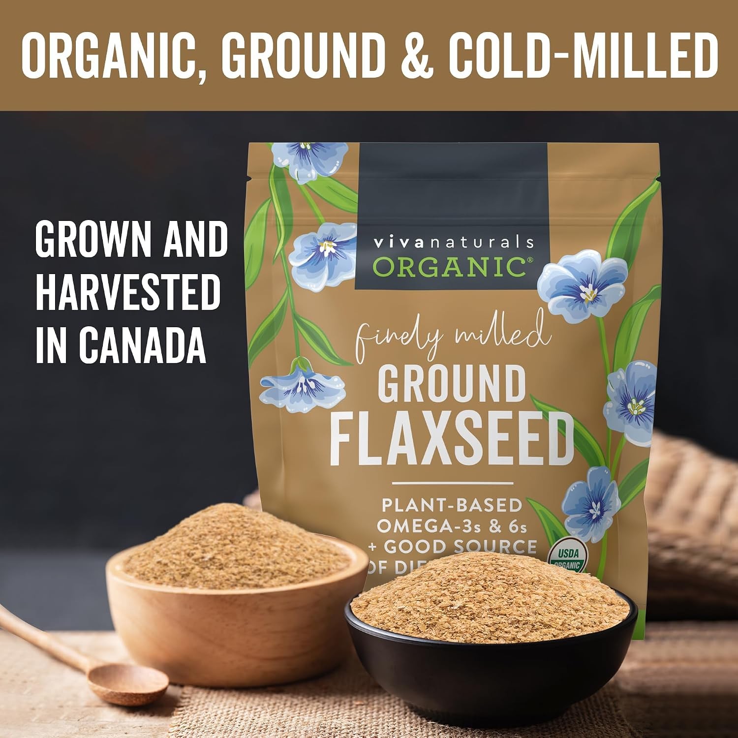 Viva Naturals Organic Psyllium Husk Powder, 24 Oz – Finely Ground, Unflavored, V