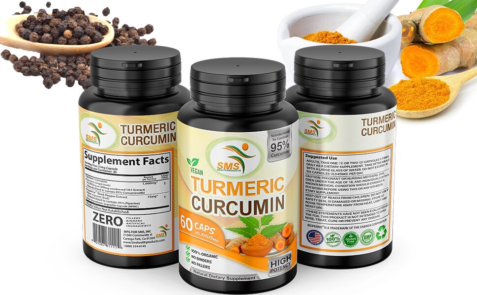 TUMERIC 3000 Mg DAILY TURMERIC MAX Potency CURCUMIN 95% PILLS With Black Pepper
