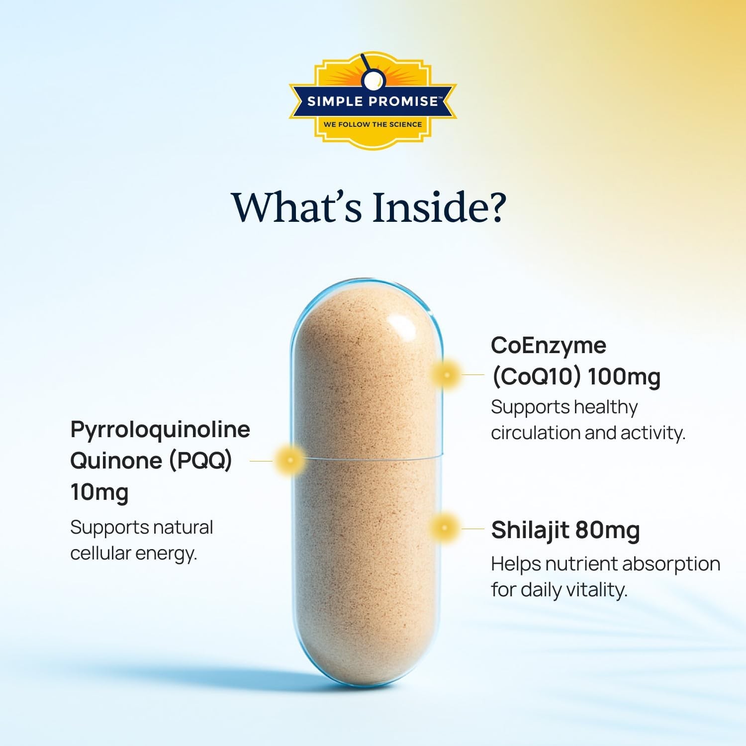 Simple Promise CardioClear7 CoQ10 with PQQ and Shilajit Supplement | Daily Heart