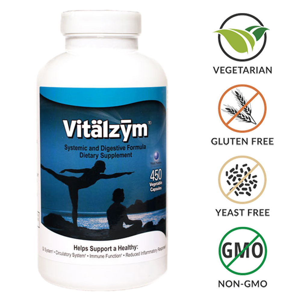 Vitalzym Systemic and Digestive Enzyme Formula 450 Caps – World Nutrition