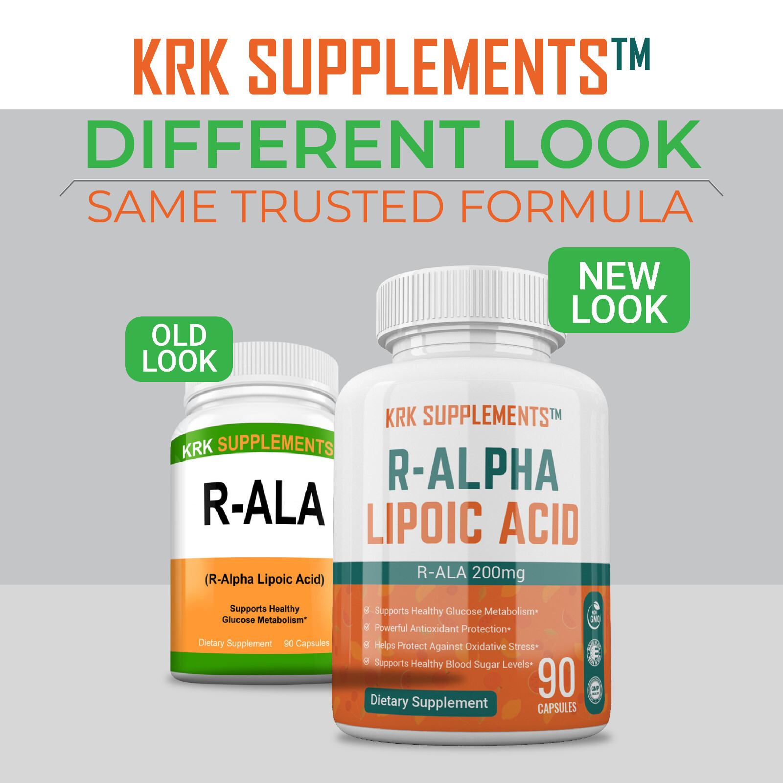 1 R-ALA Alpha Lipoic Acid 200mg Antioxidant Blood Sugar Formula Glucose Support