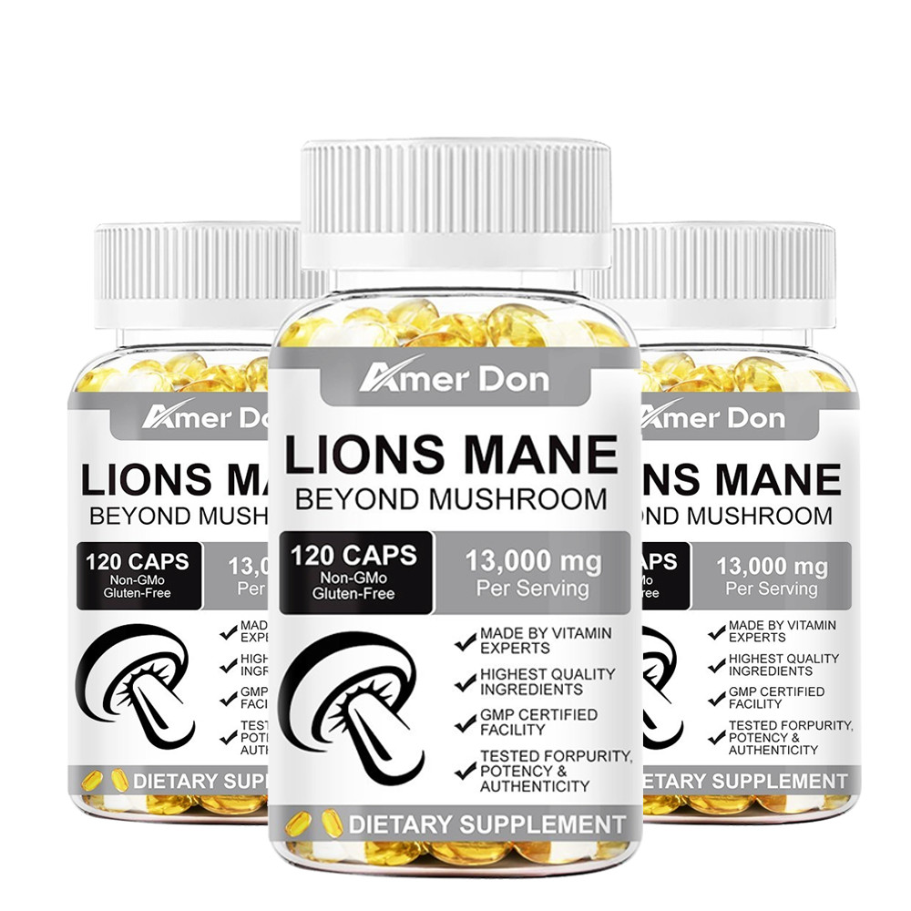 Organic Lion’s Mane Mushroom Complex 13000 mg – MEMORY, FOCUS, STRESS SUPPORT