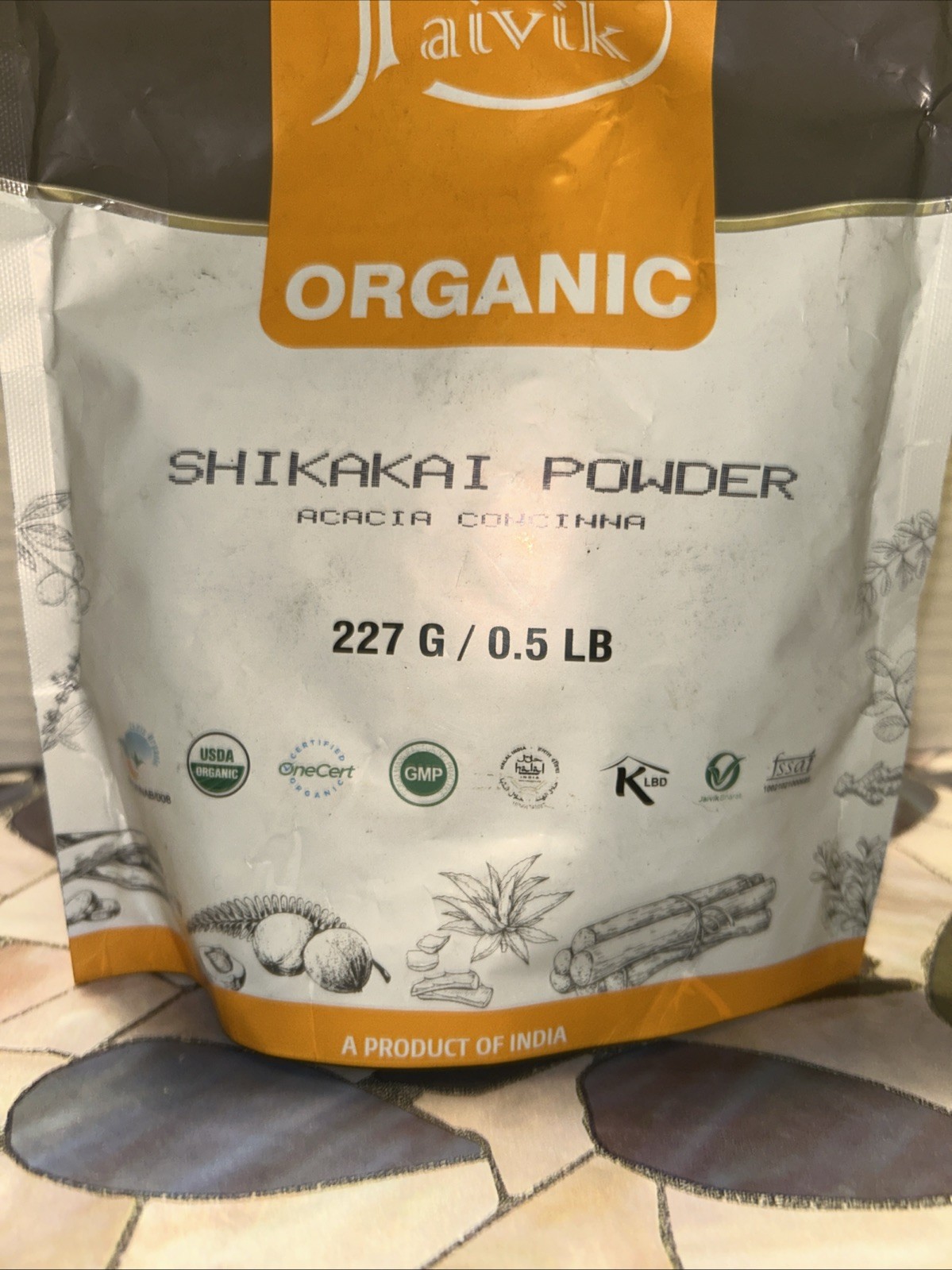 Just Jaivik 100% Organic Shikakai Powder – 8 Ounce (Pack of 1)