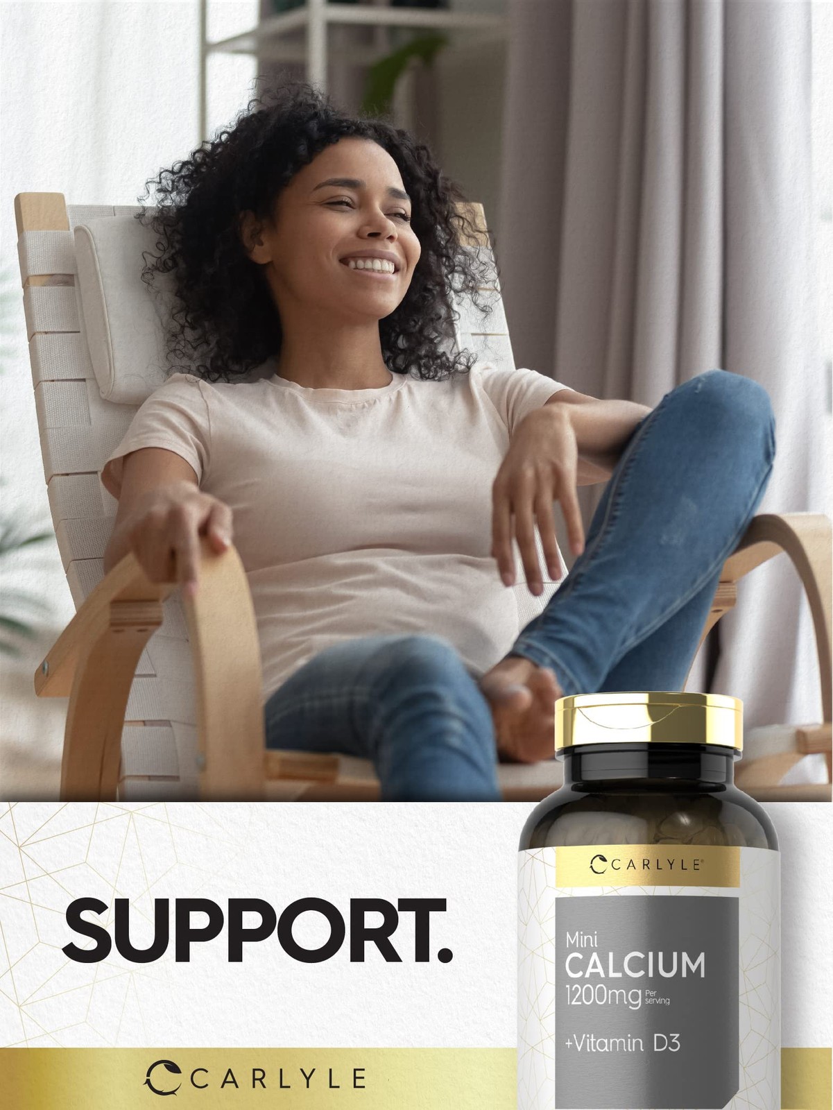 Carlyle Calcium 1200 mg with Vitamin D3 | 300 Softgels 300 Count (Pack of 1)