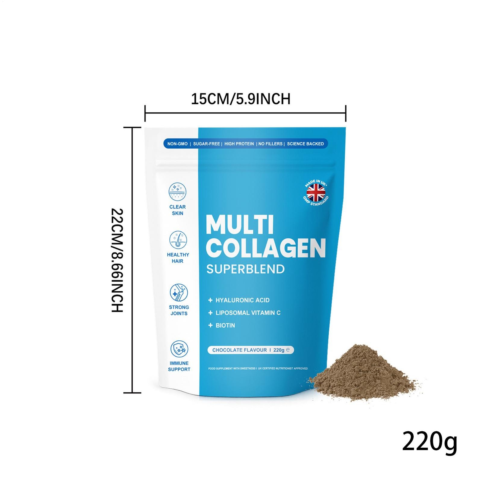 1~2PACK Elavate CHOCOLATE 220g Multi Collagen Superblend Elevate FRESH 2026