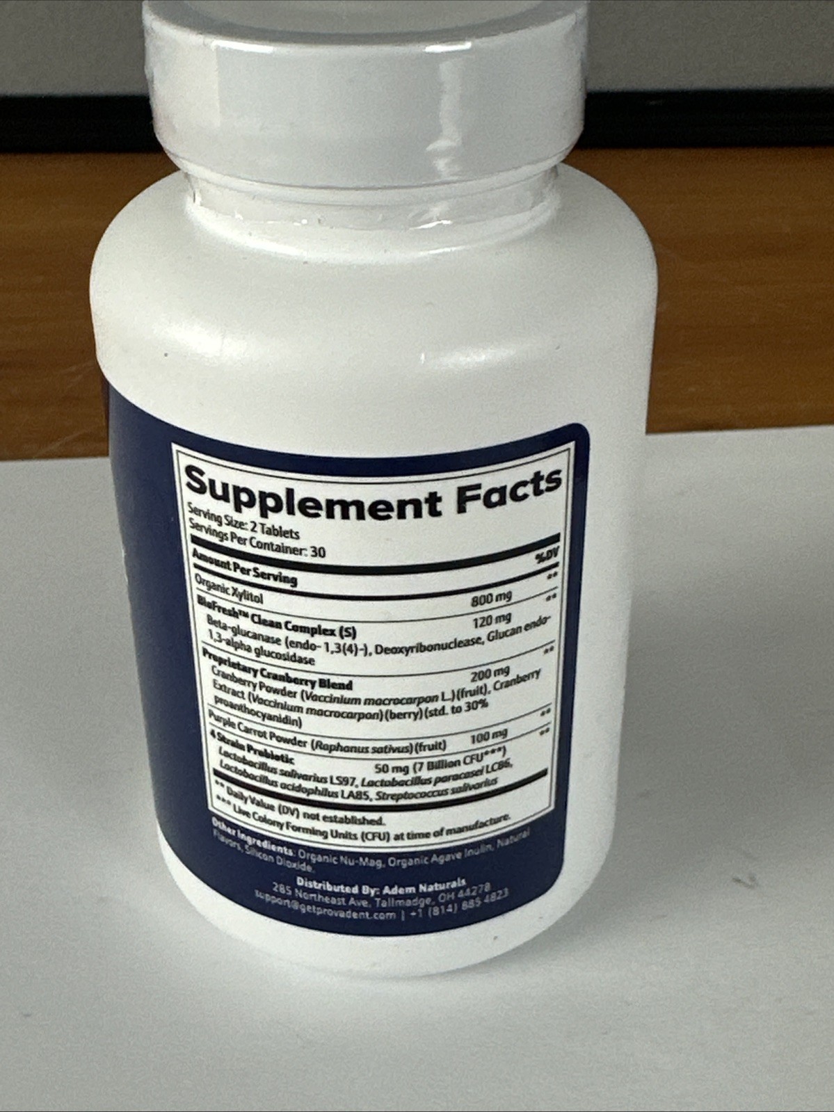 Adem Naturals ProvaDent Prova Dent Dietary Supplement 60 Tablets 10/2026
