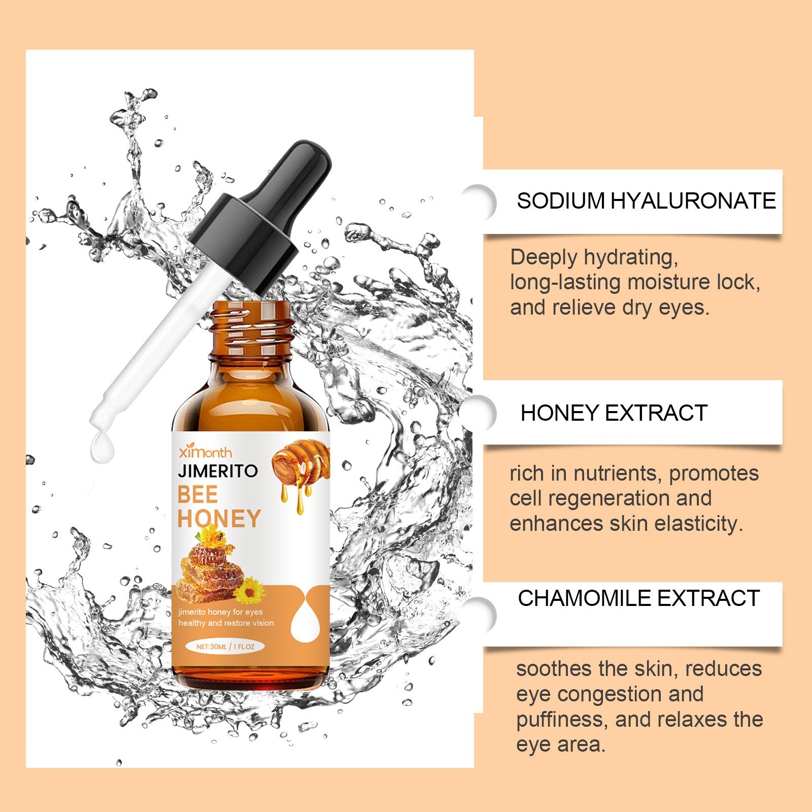 Jimerito Honey for Eyes, Jimerito Honey Eye Drops, Jimerito Bee Honey for Eye