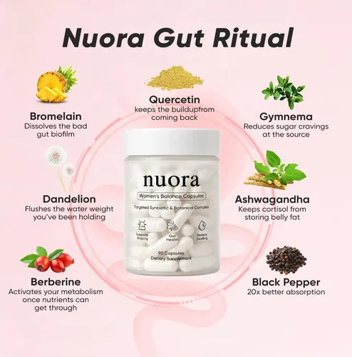 Nuora Gut Ritual Women’s Complete Balance Synbiotic 60 Capsules Gut Health