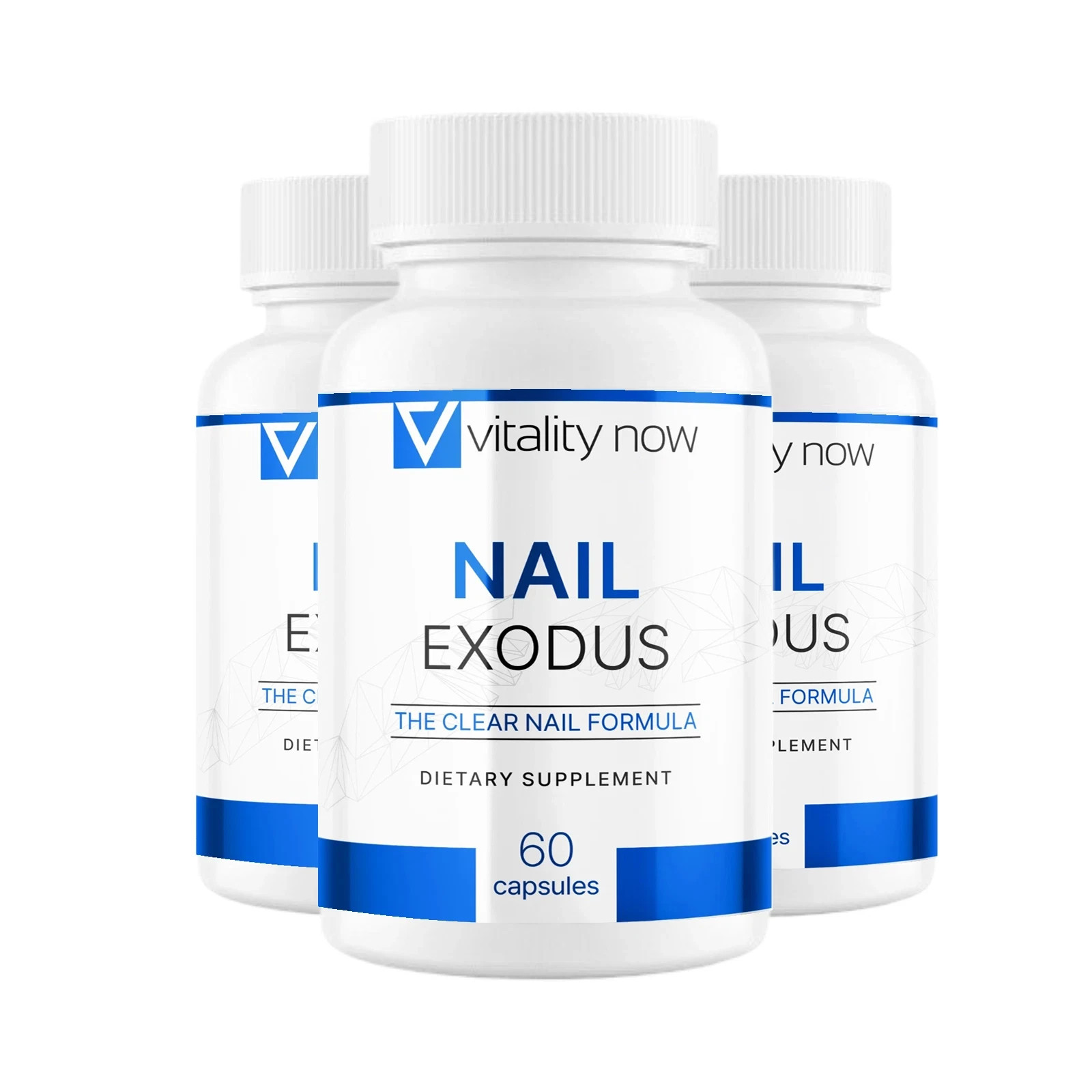 3 Pack Nail Exodus Capsules – Clear Nail Formula & Nail Health Support 60 Cap FS