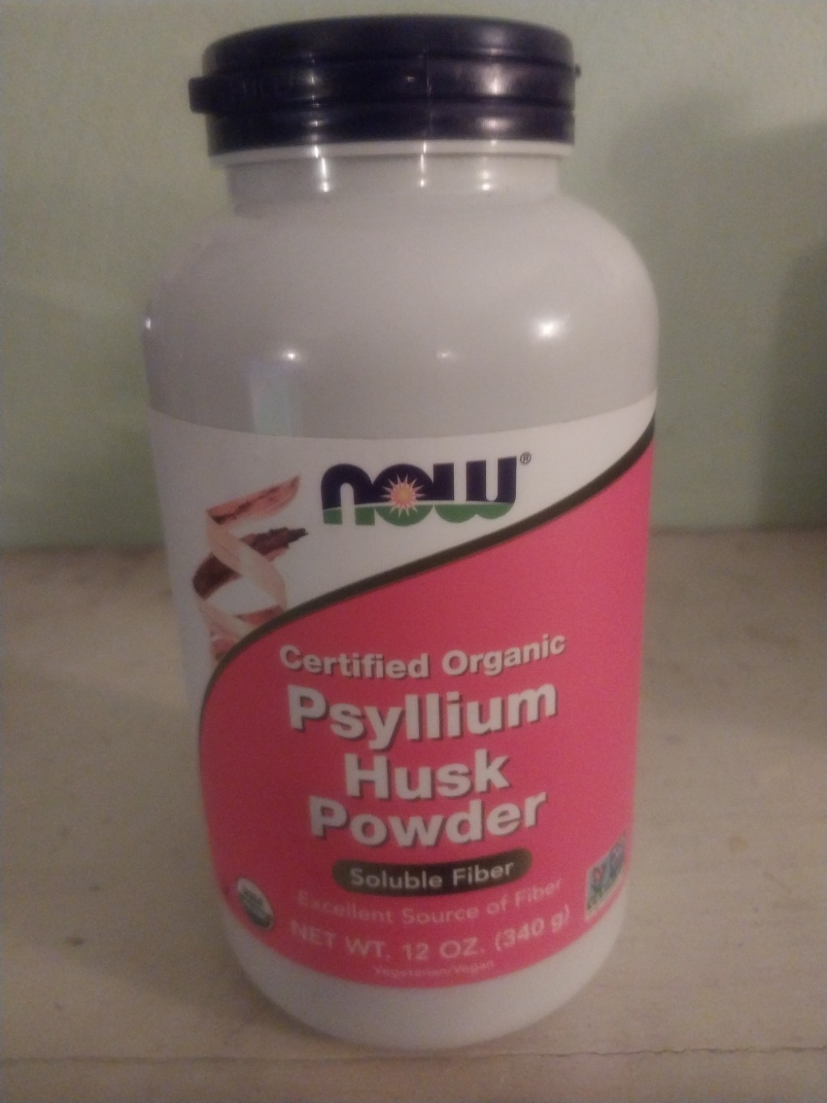 Now Foods – Psyllium Husk Powder (organic) 12 oz. soluble fiber expiration 2028
