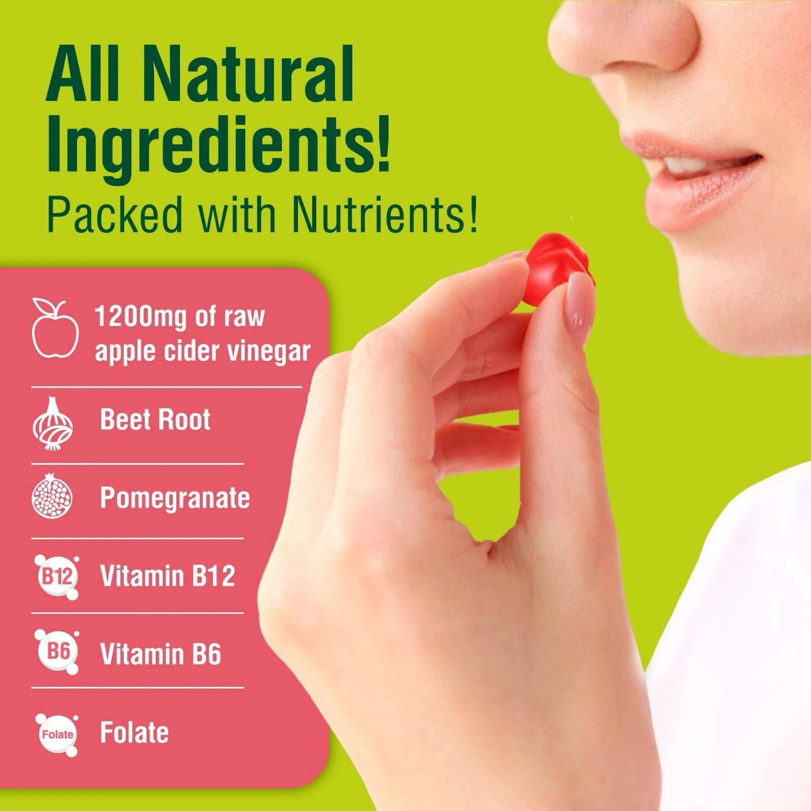 Nutrikrisp Keto ACV Gummies, 1200 mg, 60 Count, Sugar-free, Gluten-free