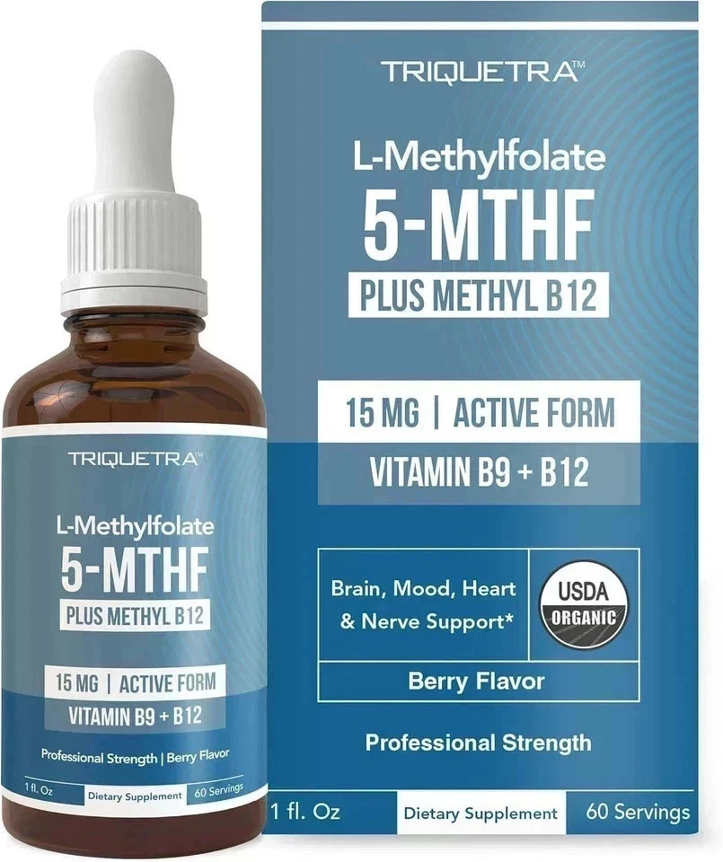 L-Methylfolate 5-MTHF Plus Methyl B12 15 MG Active Formula B9 NEW!