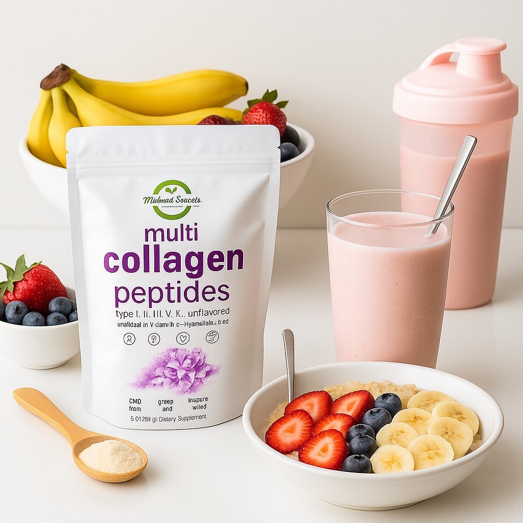 Multi Collagen Peptides Powder 2 lb Hydrolyzed Protein Peptide Type I,II,III,V,X